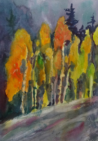Steffens watercolor painting - Glorious Fall Foliage