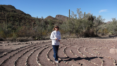 Peggy Steffens walking labyrinth