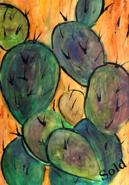 Steffens watercolor painting - Prickly Pear Series #8