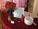 Primordial Sound Meditation Ceremony table